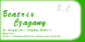 beatrix czagany business card
